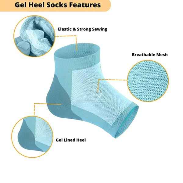 Heel Pain Relief Silicone Gel Heel Socks – LifestyleKart
